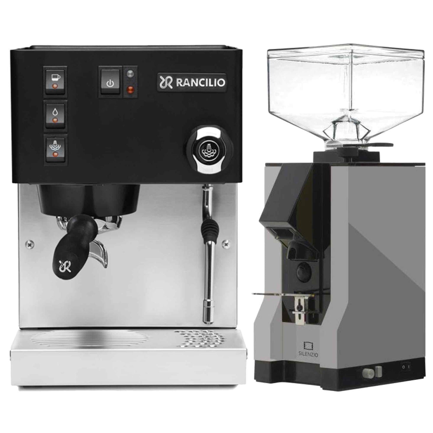 Rancilio Silvia E V6 Home Espresso Machine + Eureka Silenzio Grinder Package