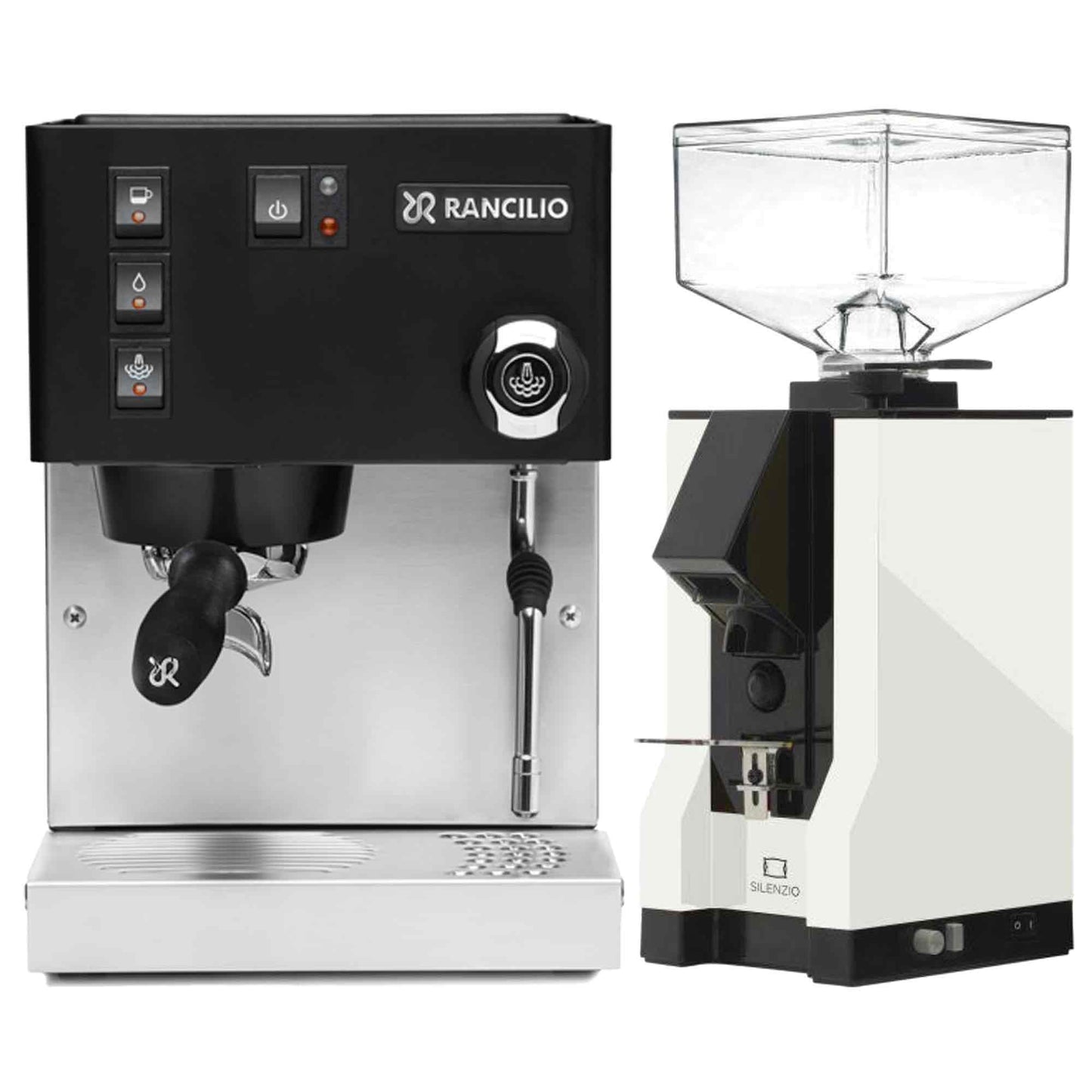 Rancilio Silvia E V6 Home Espresso Machine + Eureka Silenzio Grinder Package
