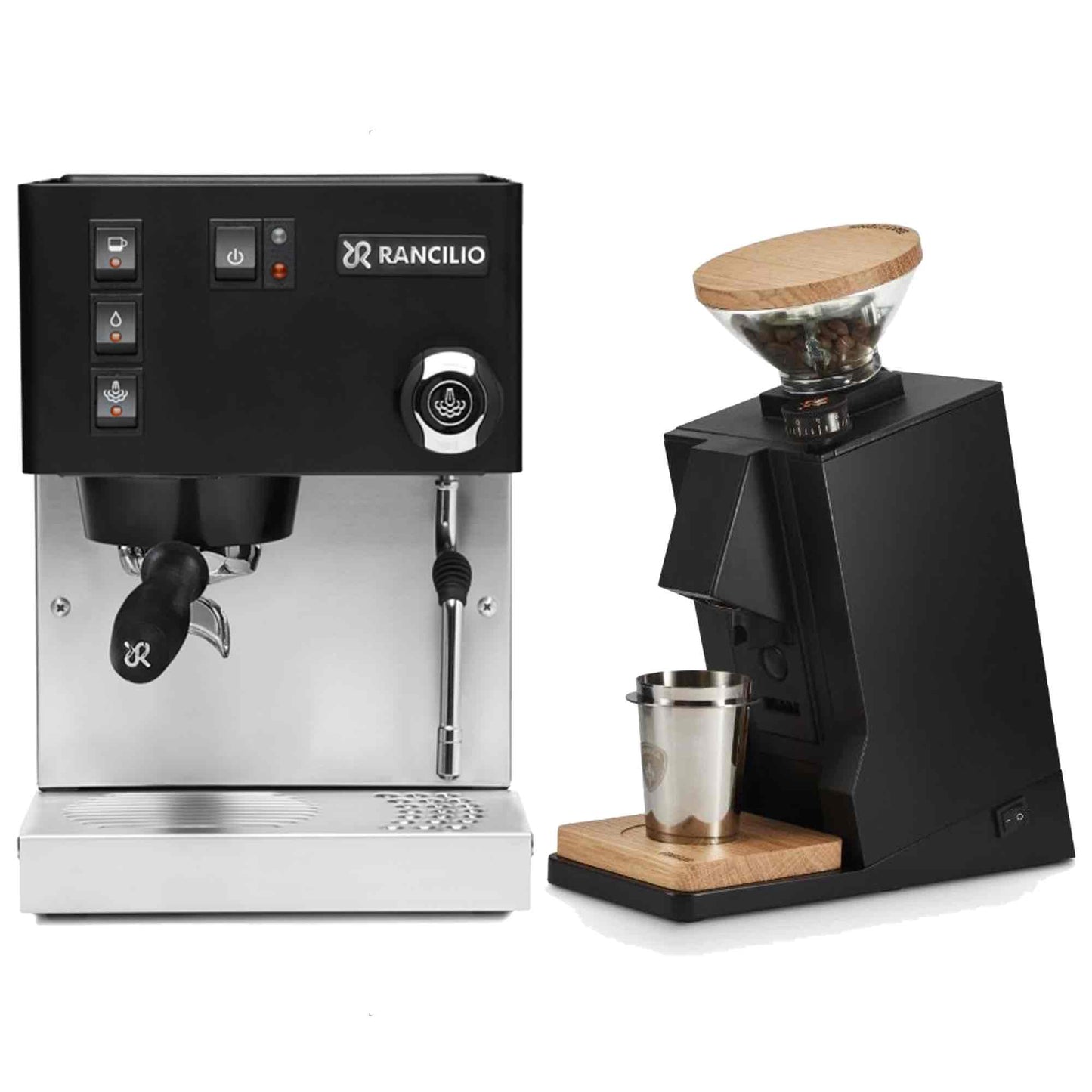 Rancilio Silvia E V6 Home Espresso Machine + Eureka Oro Single Dose Grinder Package