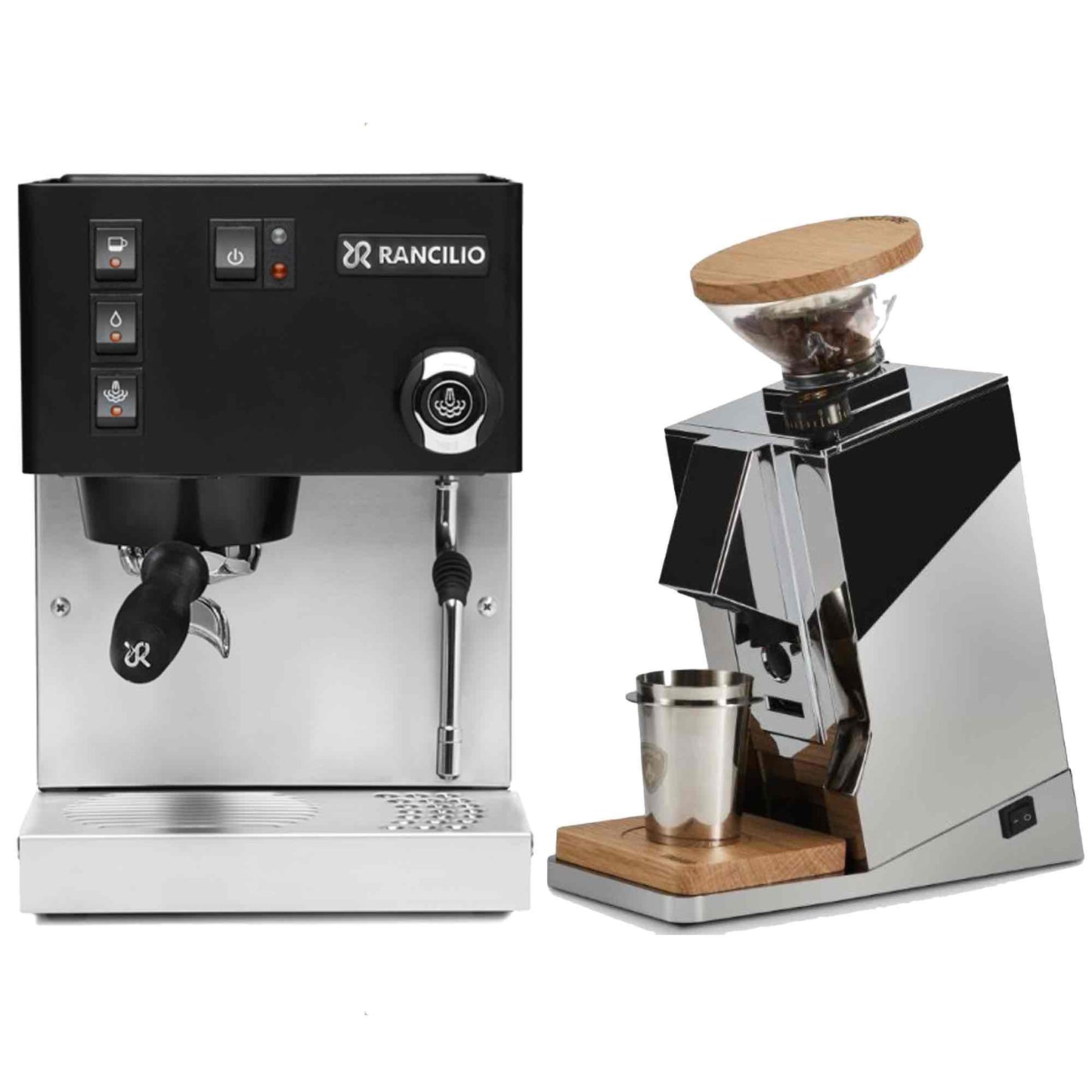 Rancilio Silvia E V6 Home Espresso Machine + Eureka Oro Single Dose Grinder Package