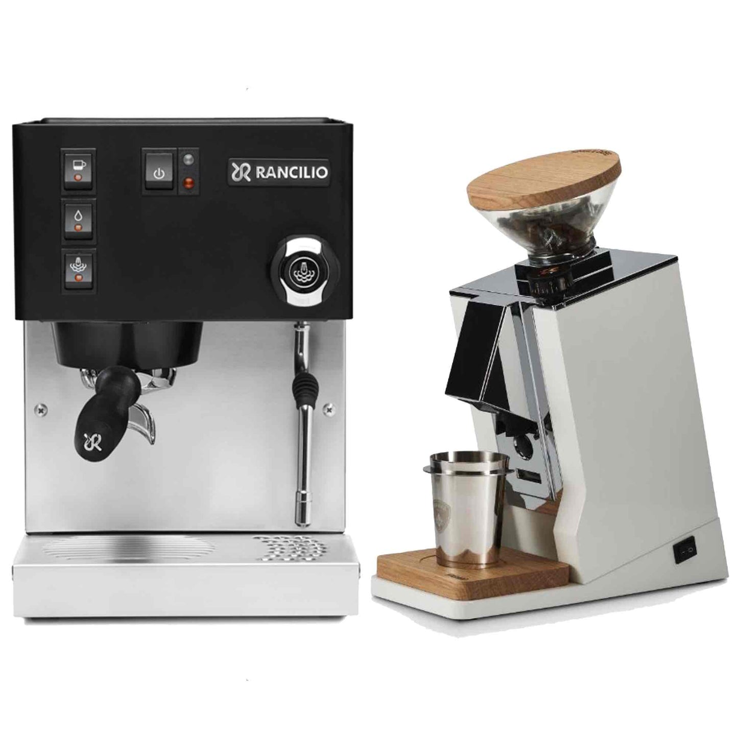 Rancilio Silvia E V6 Home Espresso Machine + Eureka Oro Single Dose Grinder Package