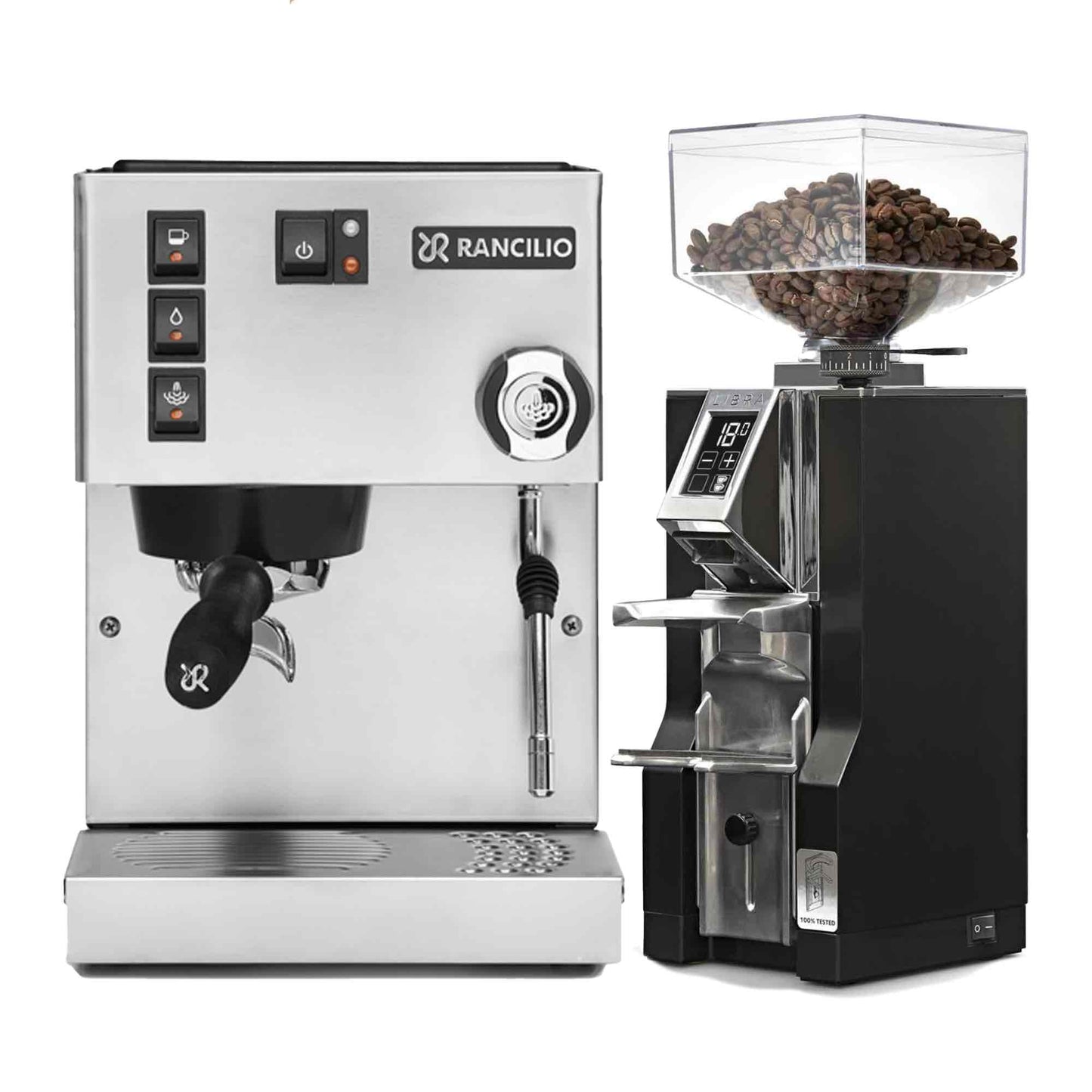 Rancilio Silvia E V6 Home Espresso Machine + Eureka Mignon Libra Package