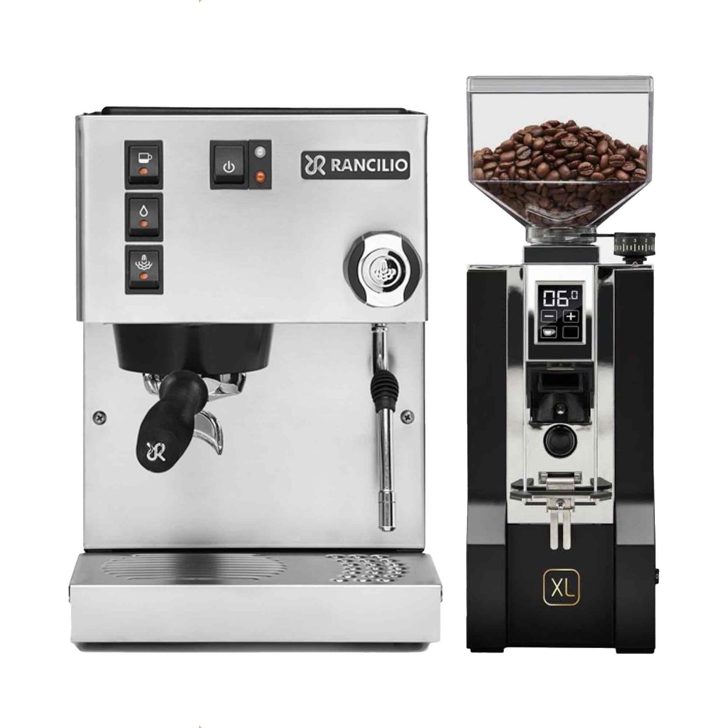 Rancilio Silvia E V6 Home Espresso Machine + Eureka Mignon XL Grinder Package