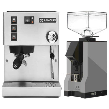 Rancilio Silvia E V6 Home Espresso Machine + Eureka Silenzio Grinder Package