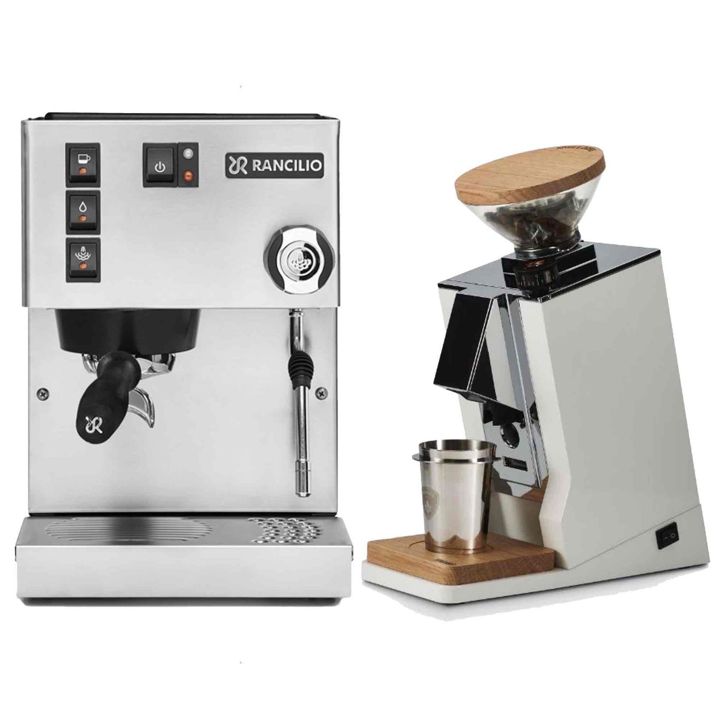 Rancilio Silvia E V6 Home Espresso Machine + Eureka Oro Single Dose Grinder Package