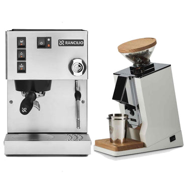 Rancilio Silvia E V6 Home Espresso Machine + Eureka Oro Single Dose Grinder Package