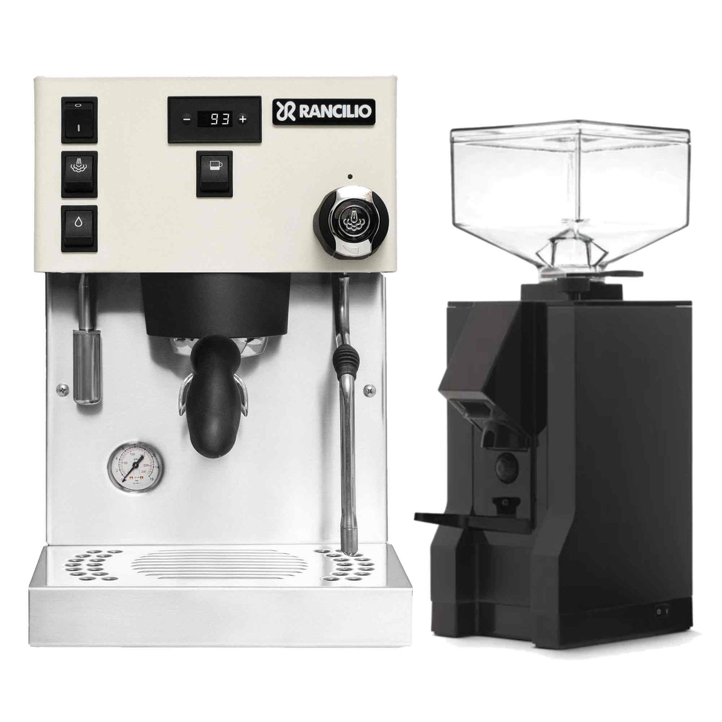 Rancilio Silvia Pro X Espresso Machine + Eureka Manuale 50 Grinder Package