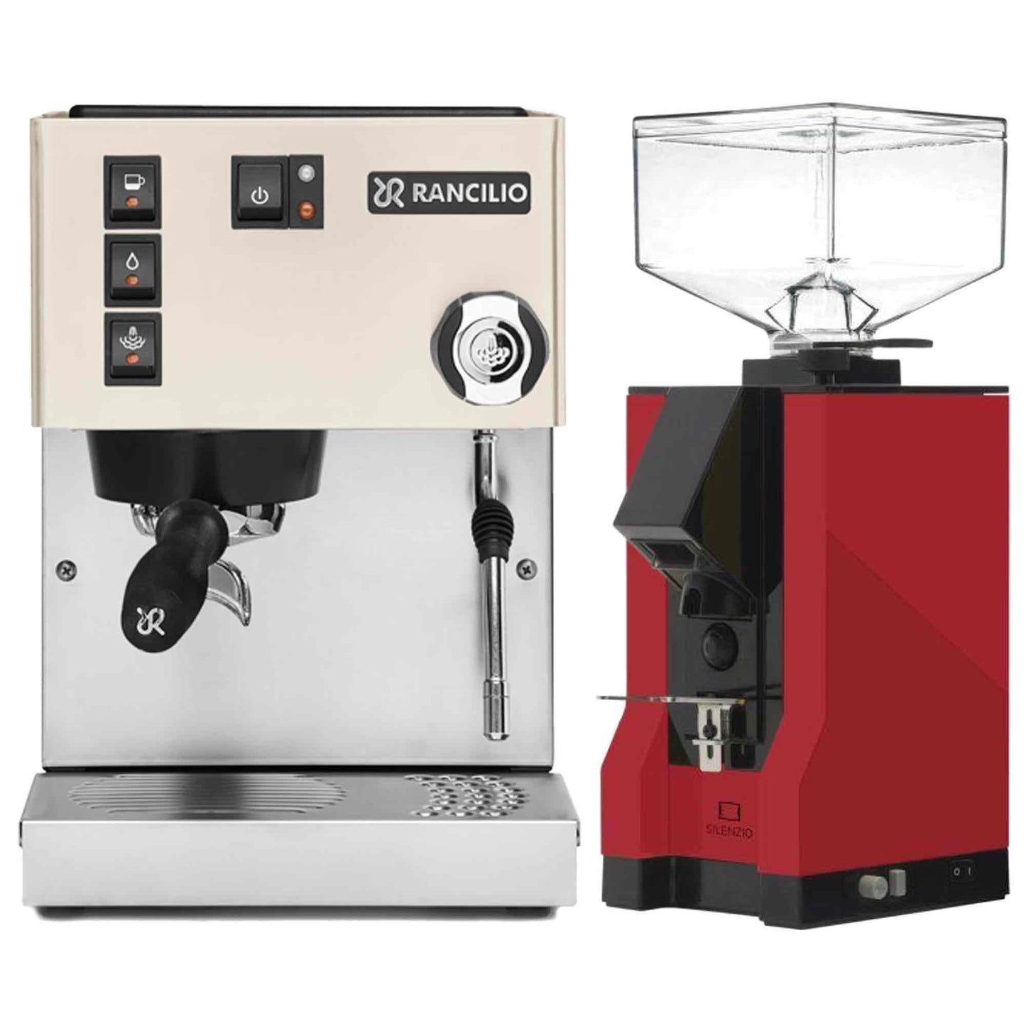 Rancilio Silvia E V6 Home Espresso Machine + Eureka Silenzio Grinder Package