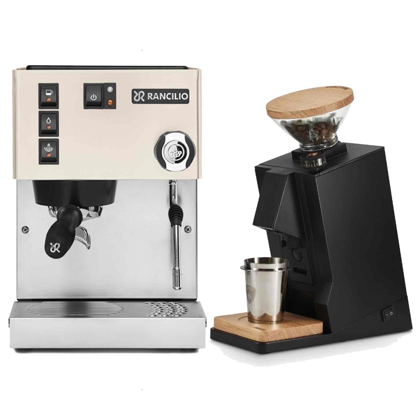 Rancilio Silvia E V6 Home Espresso Machine + Eureka Oro Single Dose Grinder Package