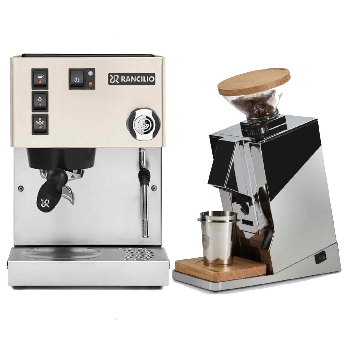 Rancilio Silvia E V6 Home Espresso Machine + Eureka Oro Single Dose Grinder Package