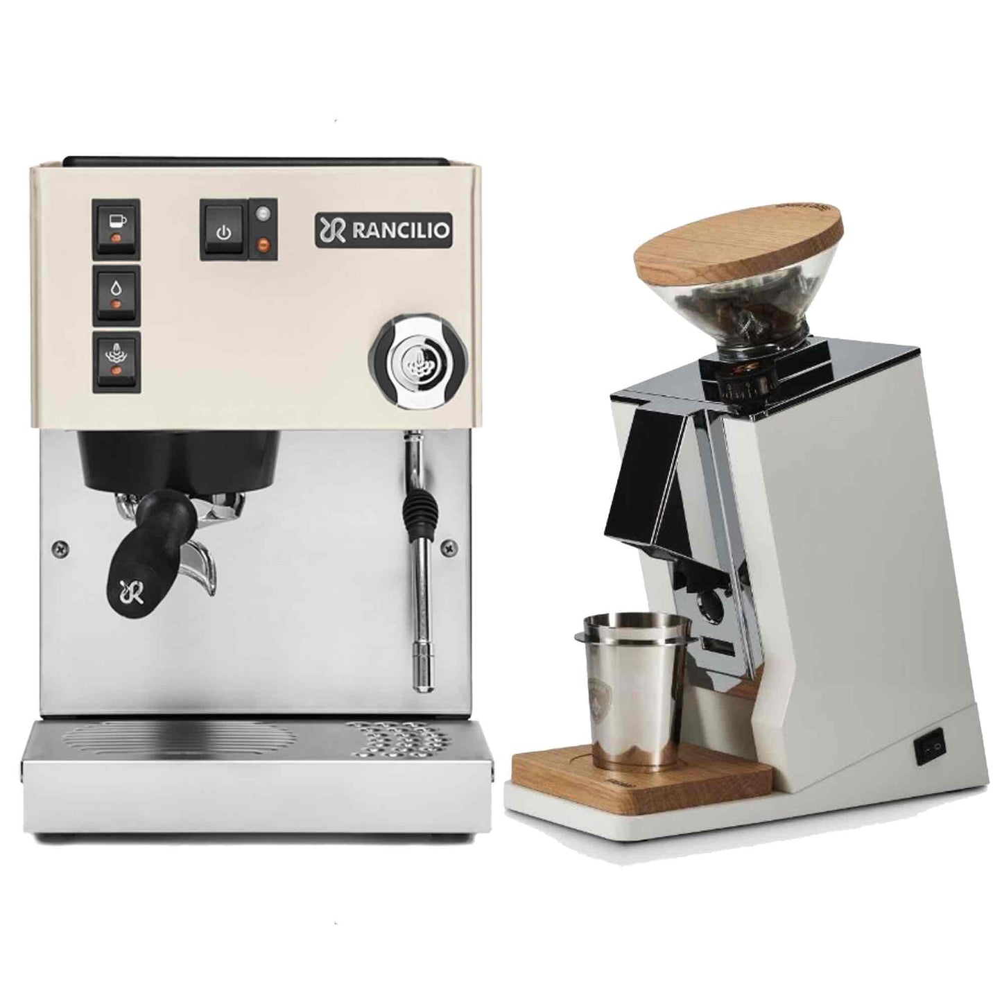 Rancilio Silvia E V6 Home Espresso Machine + Eureka Oro Single Dose Grinder Package