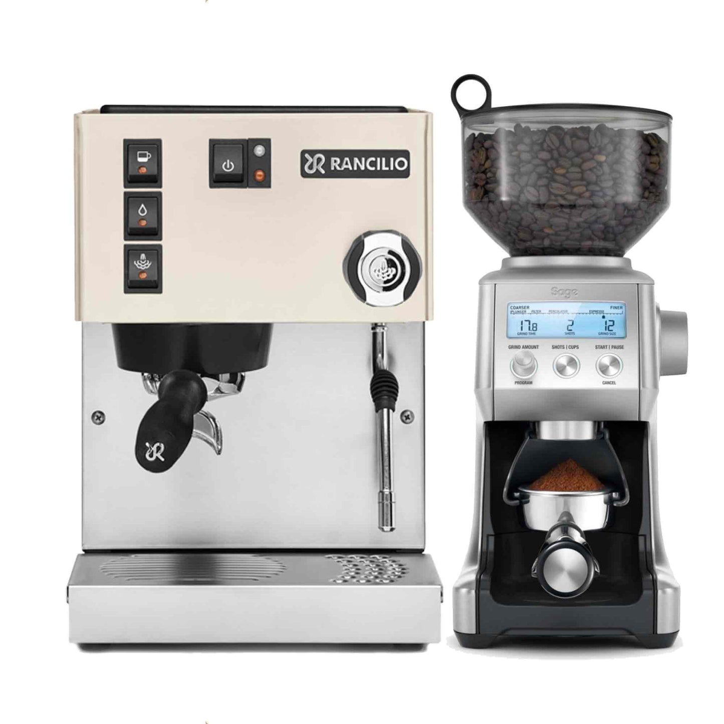 Rancilio Silvia E V6 Home Espresso Machine + Sage Smart Grinder Pro Package