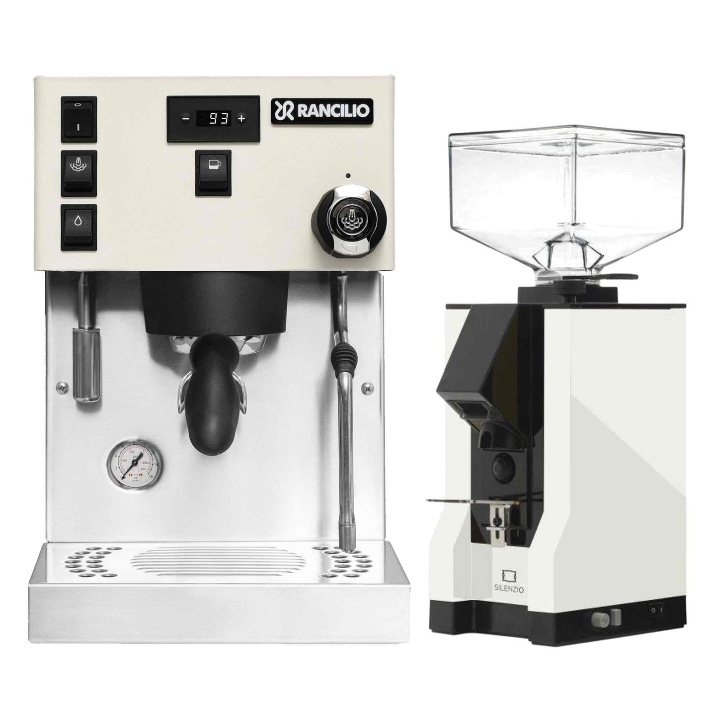 Rancilio Silvia Pro X Espresso Machine + Eureka Silenzio Grinder Package