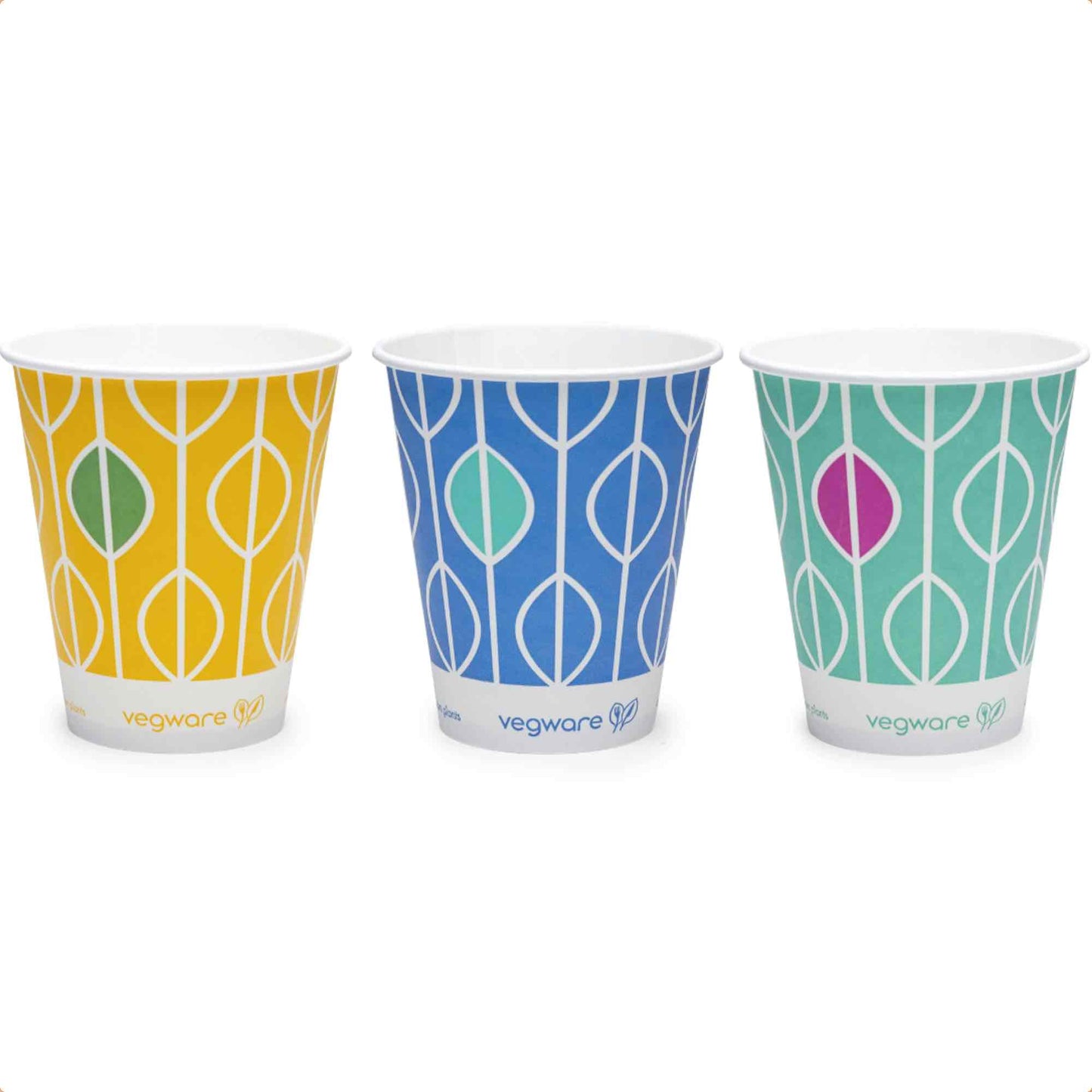 Vegware Plant-Based 16oz Paper Cold Cup, 96-Series - Hula - Case of 1000