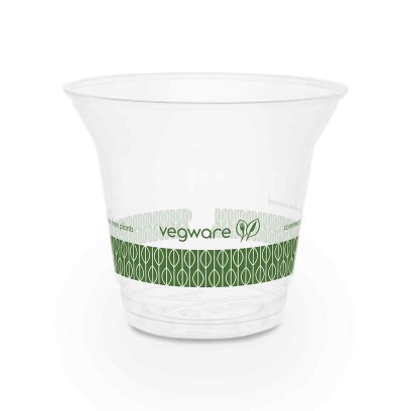 Vegware Plant-Based 9oz PLA Cold Cup, 96-Series - Case of 1000