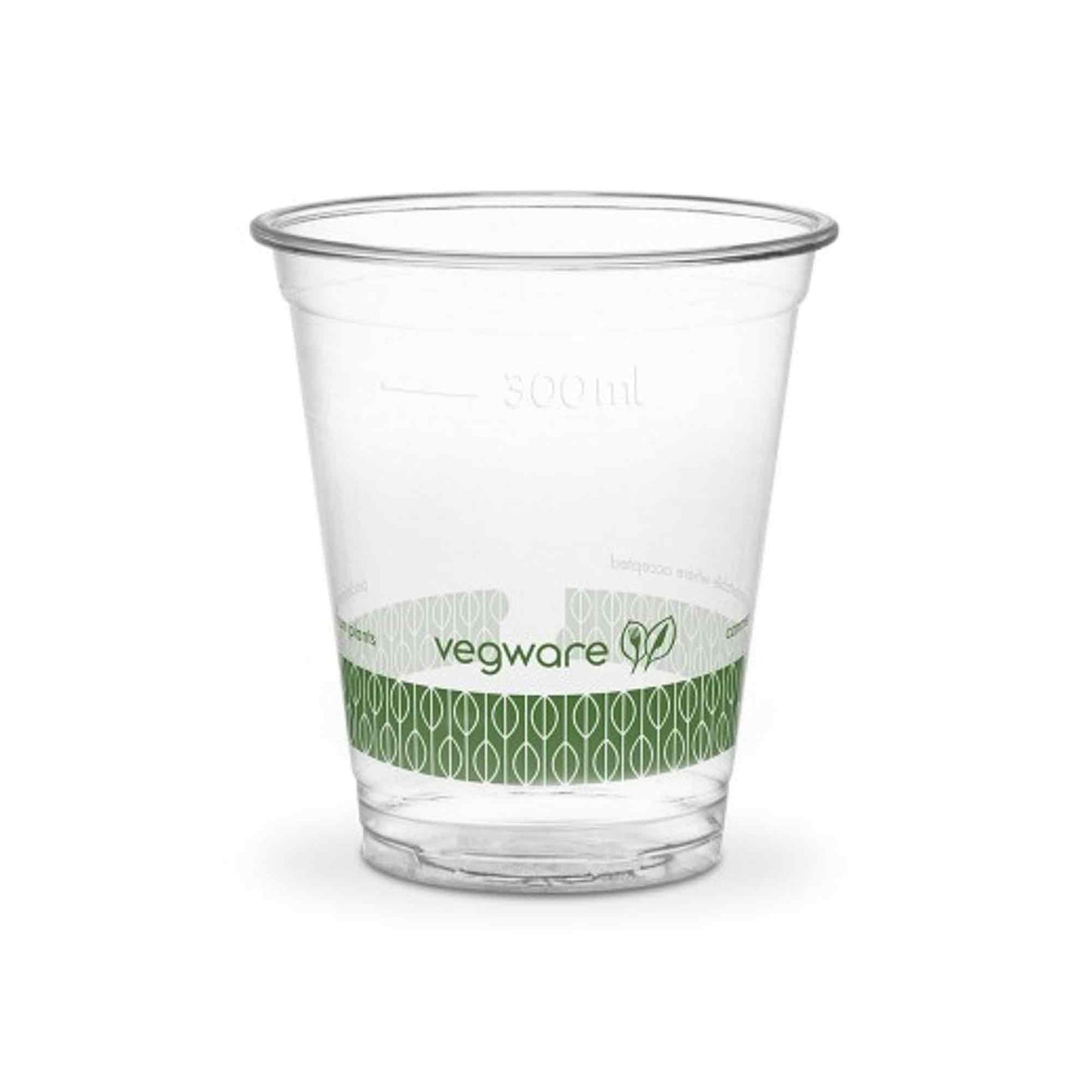 Vegware Plant-Based 12oz / 300ml Pla Cold Cup, 96-Series - Case of 1000