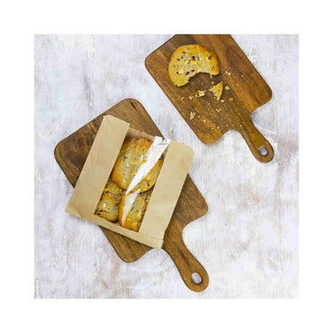 Compostable 8.5 x 8.5in Kraft PLA Window Bag - Case of 1000