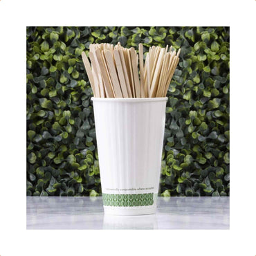 Vegware Eco Compostable 5.5 Inch Stirrers - Case of 10,000