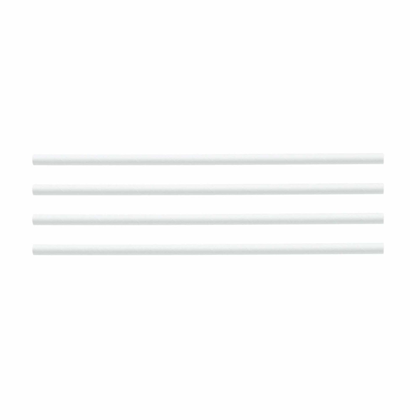 Sustainable White Paper Straws 200mm x 6mm - Pack of 250