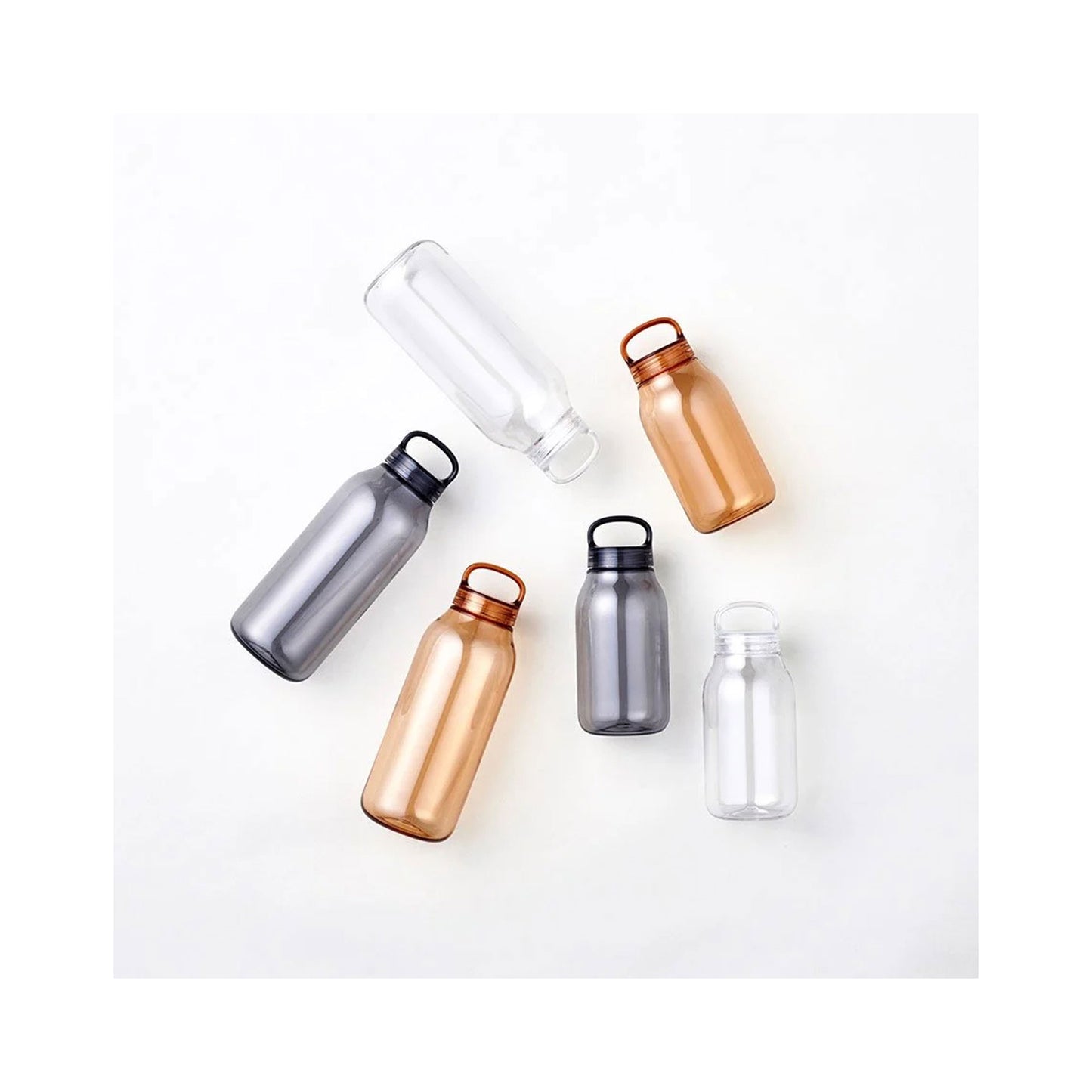 Kinto WATER BOTTLE 300ml Transparent Copolyester with Handle and Twist Lid