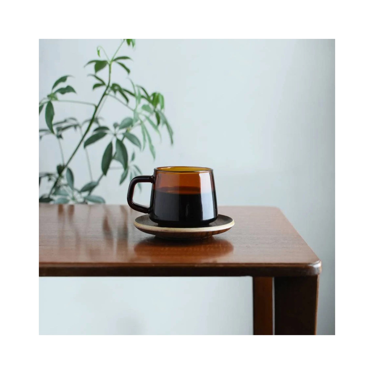 Kinto SEPIA Mug 340ml Heat-Resistant Glass, Nostalgic Design - Made in China