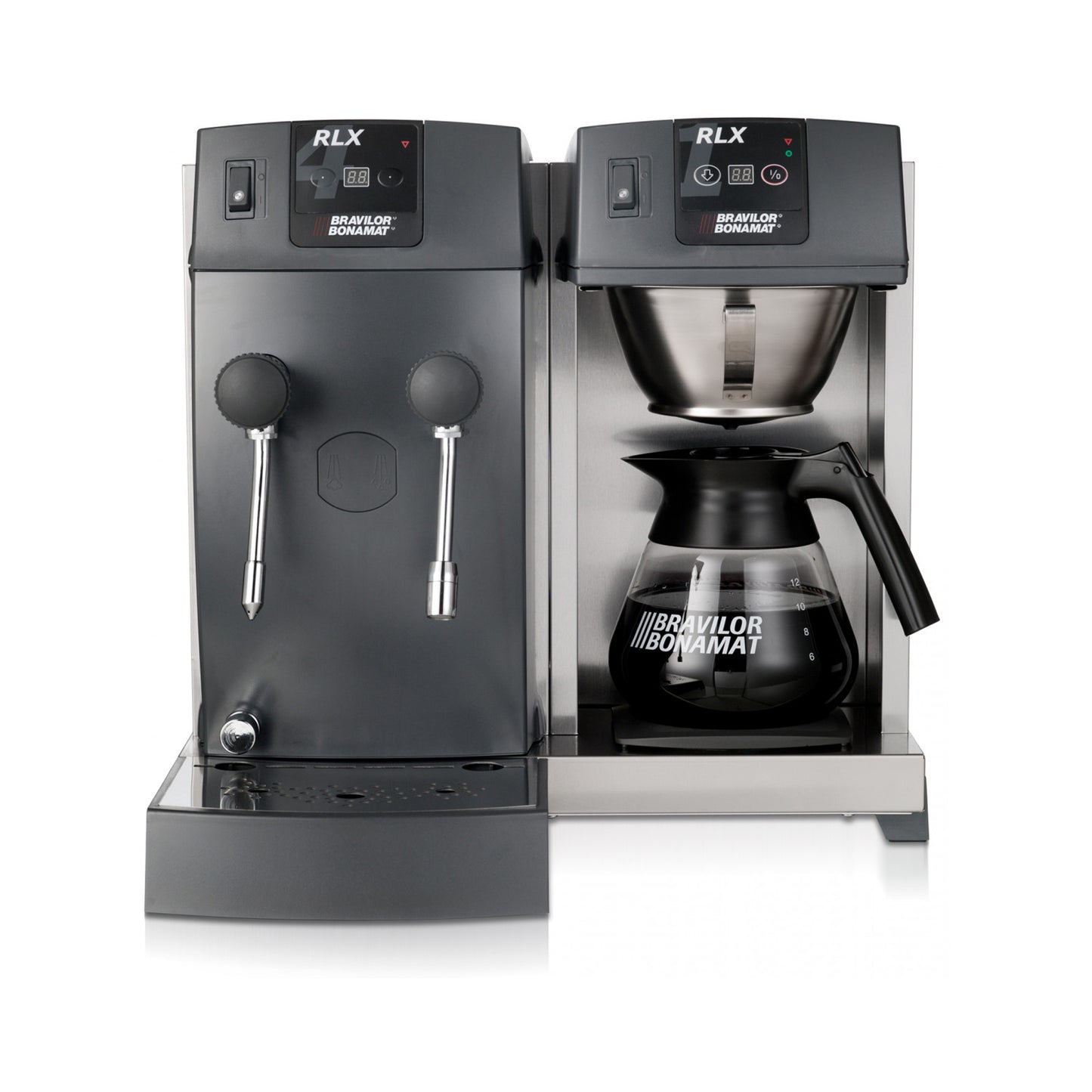 Bravilor RLX 41 Counter Top Filter Coffee Brewer, Hot Water Dispenser & Steam Arm