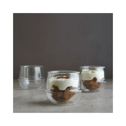 Kinto KRONOS Double Wall Wine Glass 250ml - Insulated Glass with Floating Effect