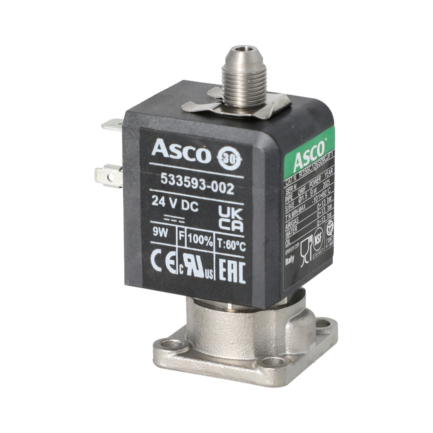 ASCO 3-Way Solenoid Valve 24V 2mm 9W - Rancilio Classe 20