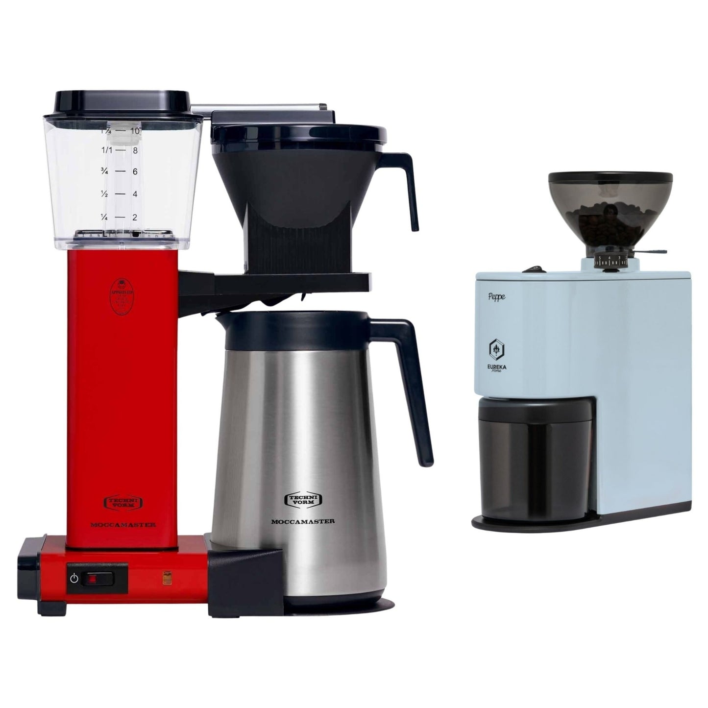 Moccamaster KBGT 741 Thermal Coffee Brewer & Eureka Peppe Grinder Bundle
