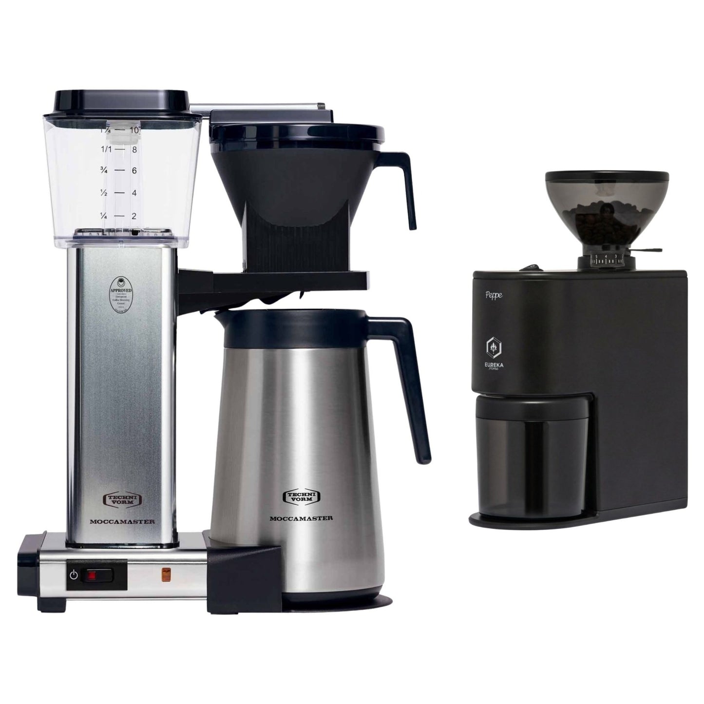 Moccamaster KBGT 741 Thermal Coffee Brewer & Eureka Peppe Grinder Bundle