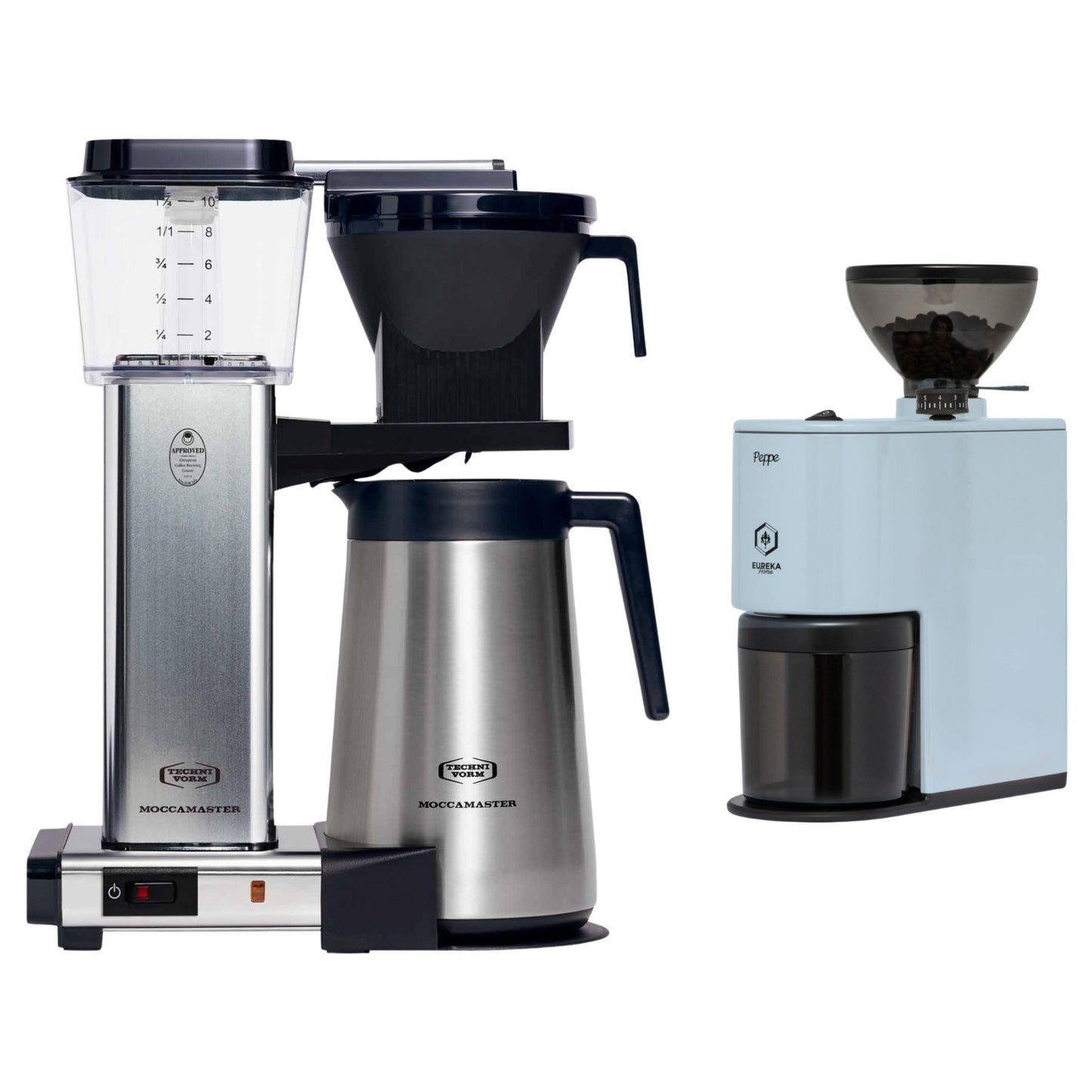 Moccamaster KBGT 741 Thermal Coffee Brewer & Eureka Peppe Grinder Bundle
