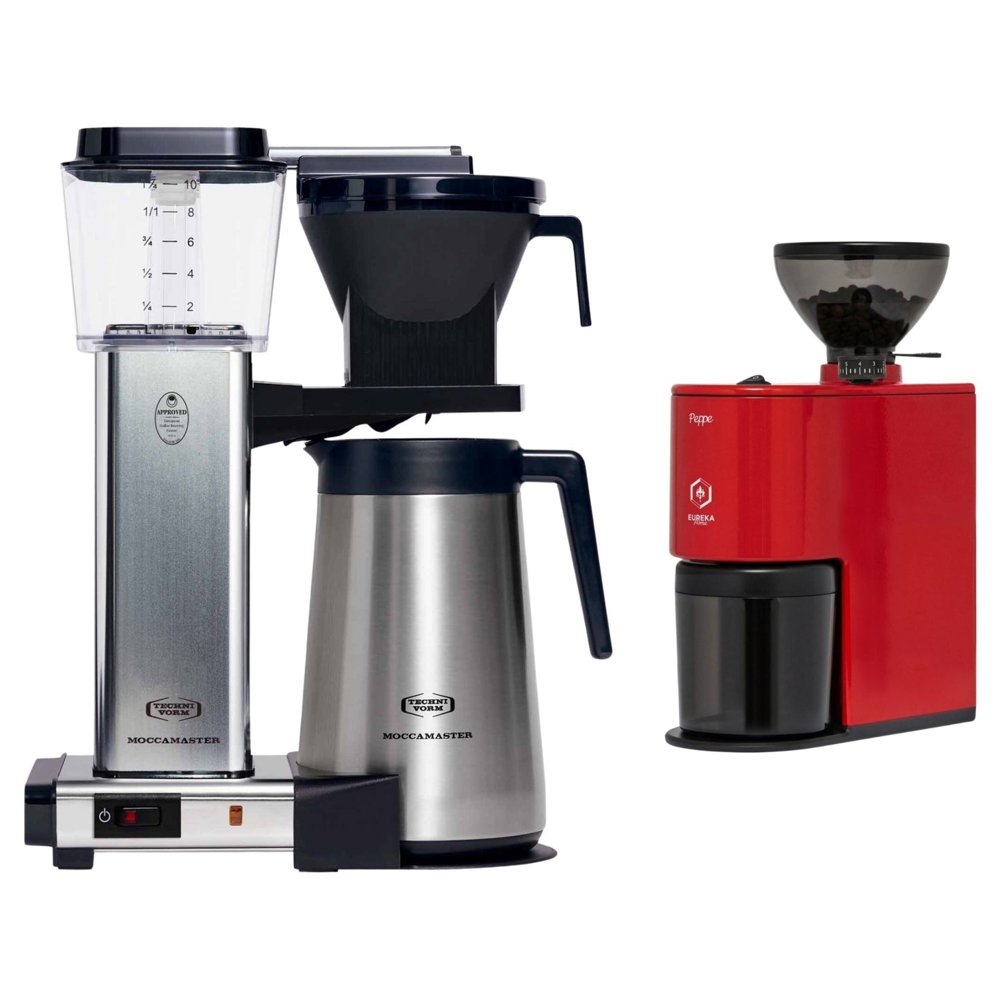 Moccamaster KBGT 741 Thermal Coffee Brewer & Eureka Peppe Grinder Bundle