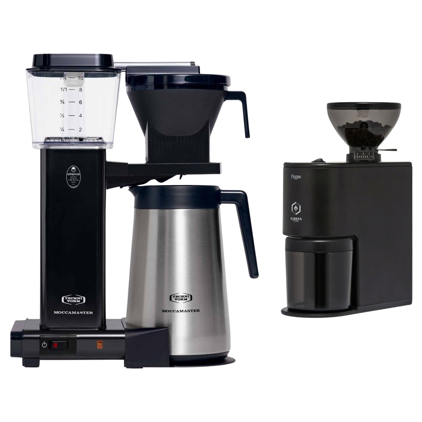Moccamaster KBGT 741 Thermal Coffee Brewer & Eureka Peppe Grinder Bundle
