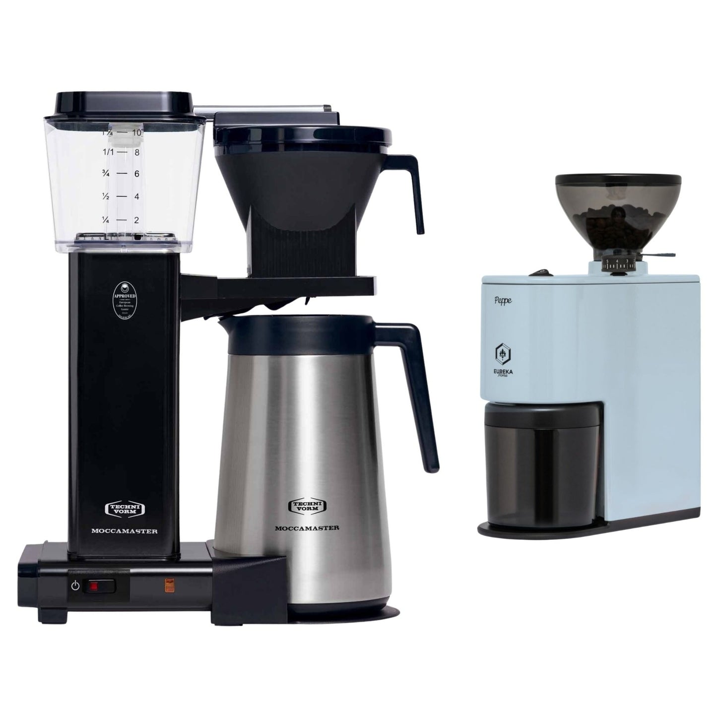 Moccamaster KBGT 741 Thermal Coffee Brewer & Eureka Peppe Grinder Bundle