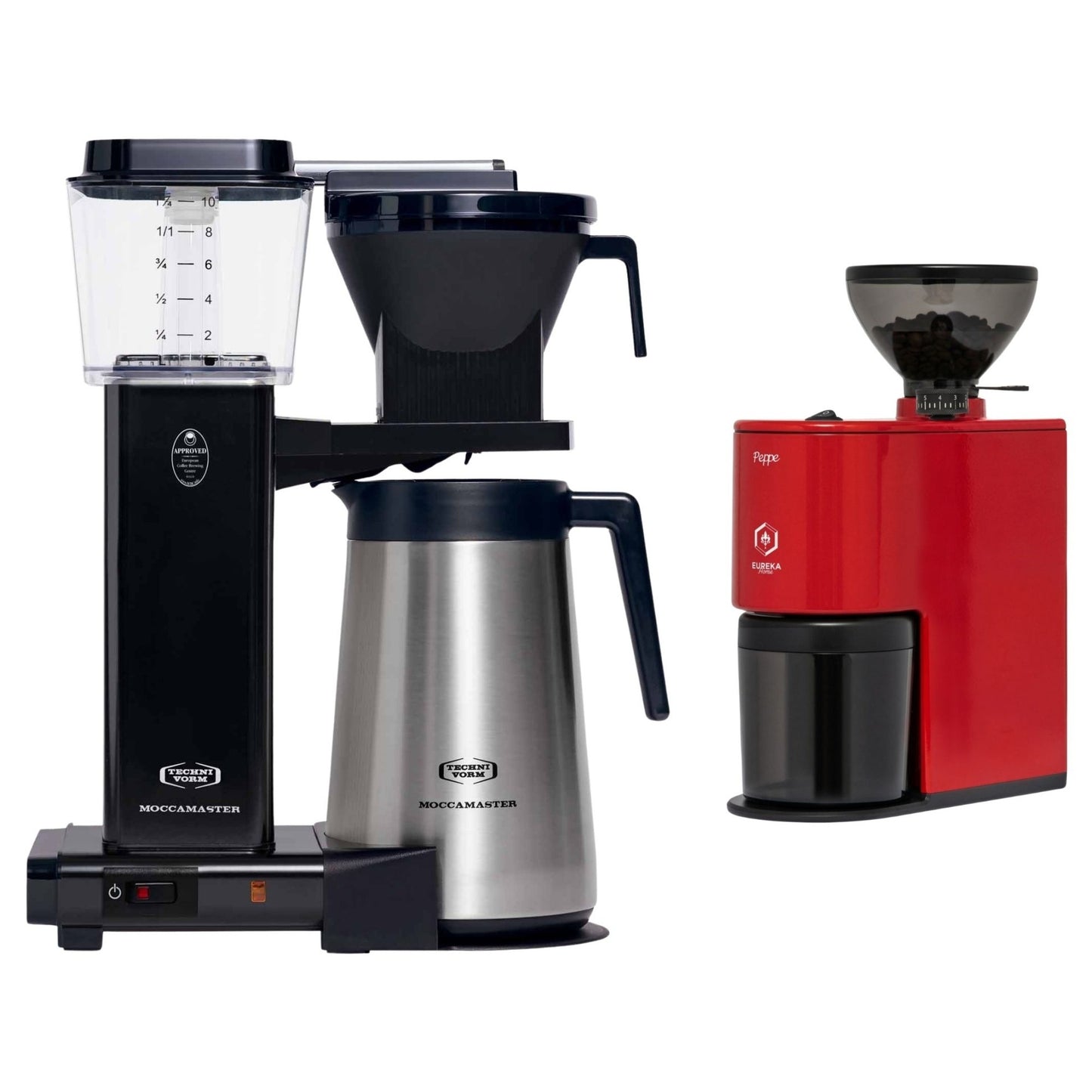 Moccamaster KBGT 741 Thermal Coffee Brewer & Eureka Peppe Grinder Bundle