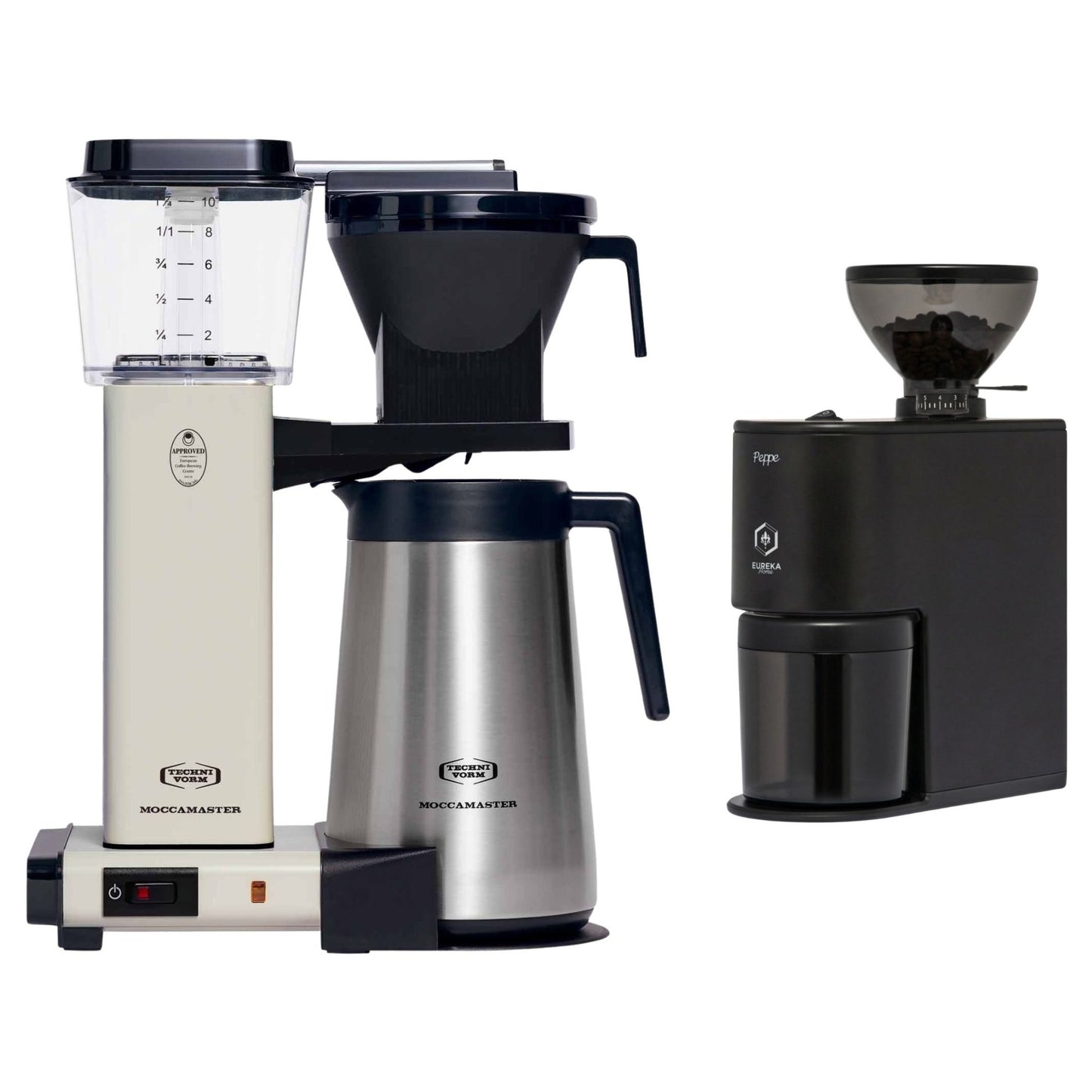Moccamaster KBGT 741 Thermal Coffee Brewer & Eureka Peppe Grinder Bundle