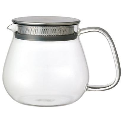 Kinto UNITEA One Touch Teapot 460ml - Heat-Resistant Glass, One-Touch Brewing, Microwave & Dishwasher Safe