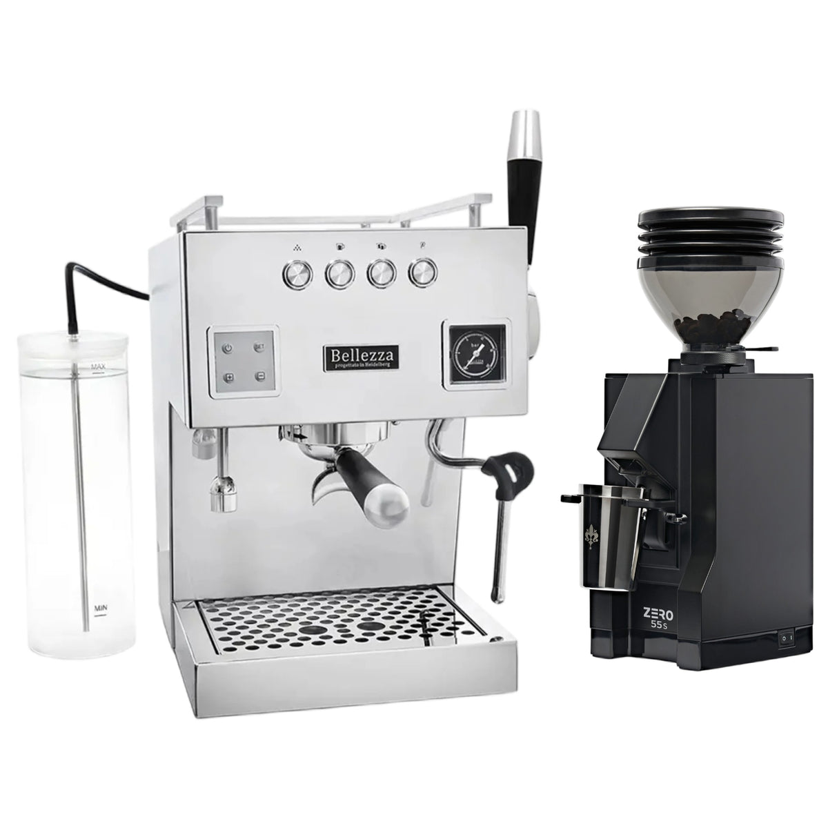 Bellezza Bellona & Eureka Mignon Zero 55s Espresso Bundle