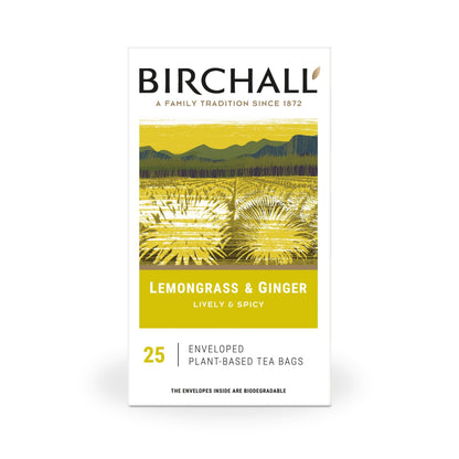 Birchall Lemongrass & Ginger – 25 Enveloped Tea Bags