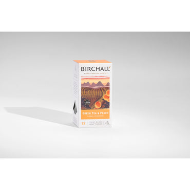 Birchall Green Tea & Peach 15 Plant-Based Prism Tea Bags