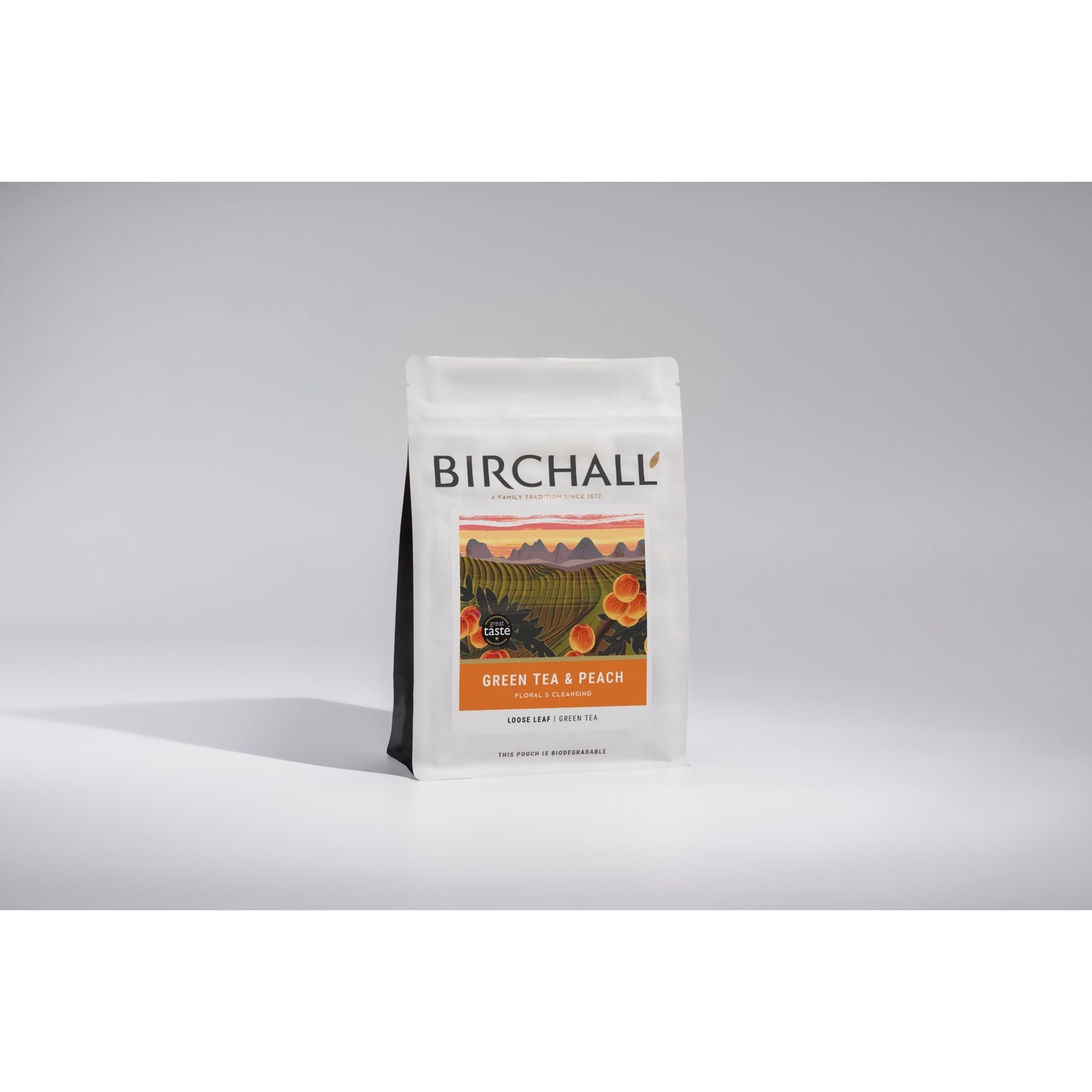 Birchall Green Tea & Peach – 125g Loose Leaf Tea
