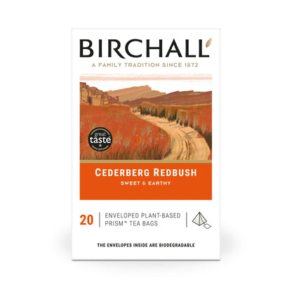 Birchall Cederberg Redbush 20 Enveloped Plant-Based Prism Tea Bags