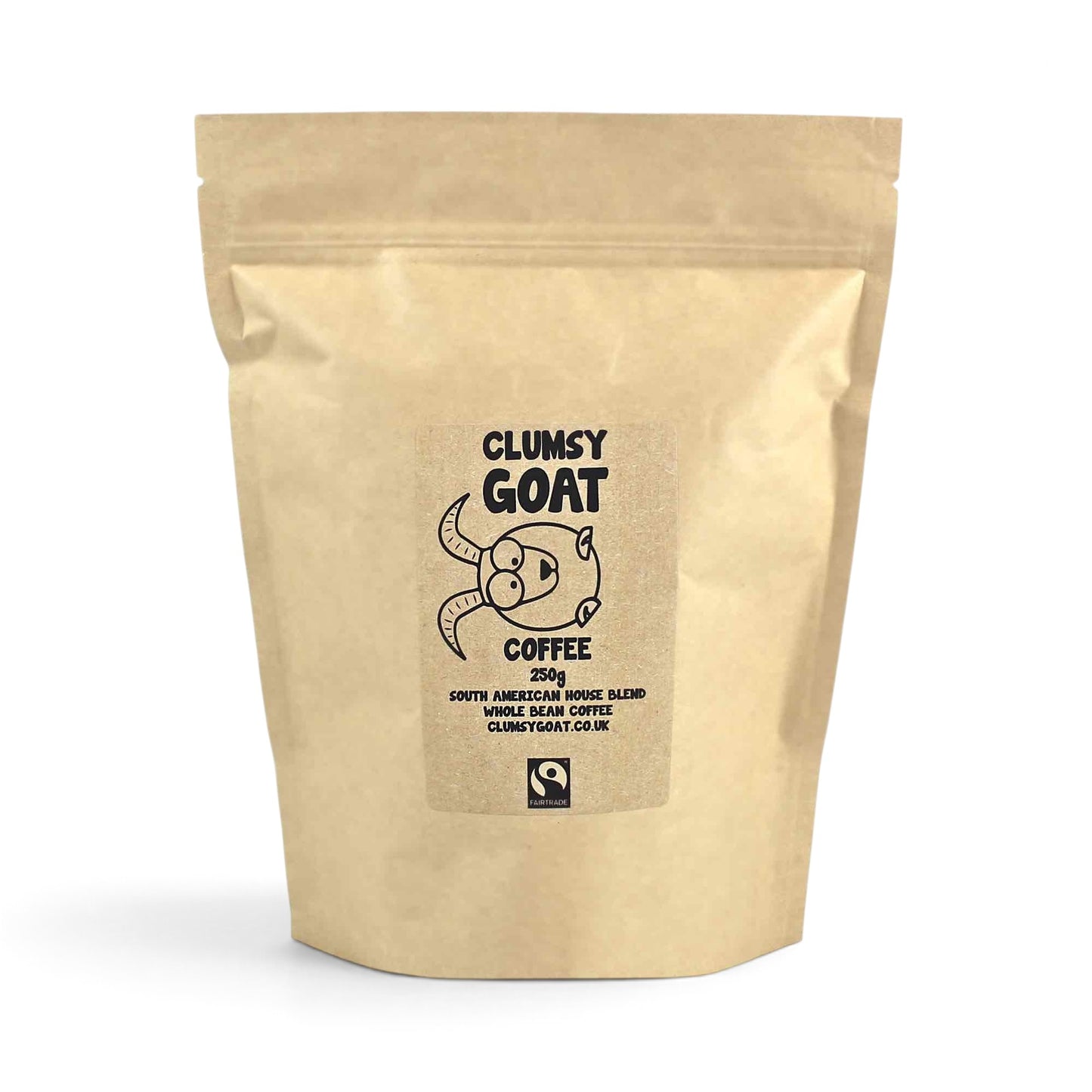 Clumsy Goat Fairtrade South American House Blend Coffee Beans – 100% Arabica