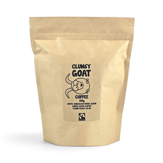 Clumsy Goat Fairtrade South American House Blend Coffee Beans – 100% Arabica
