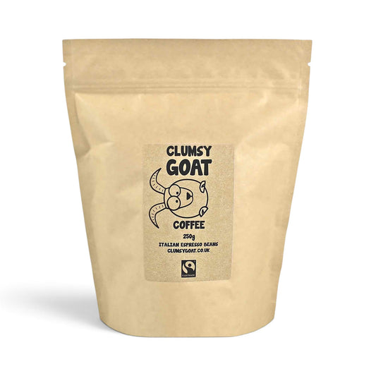 Clumsy Goat Fairtrade Italian Espresso Coffee Beans – 100% Arabica