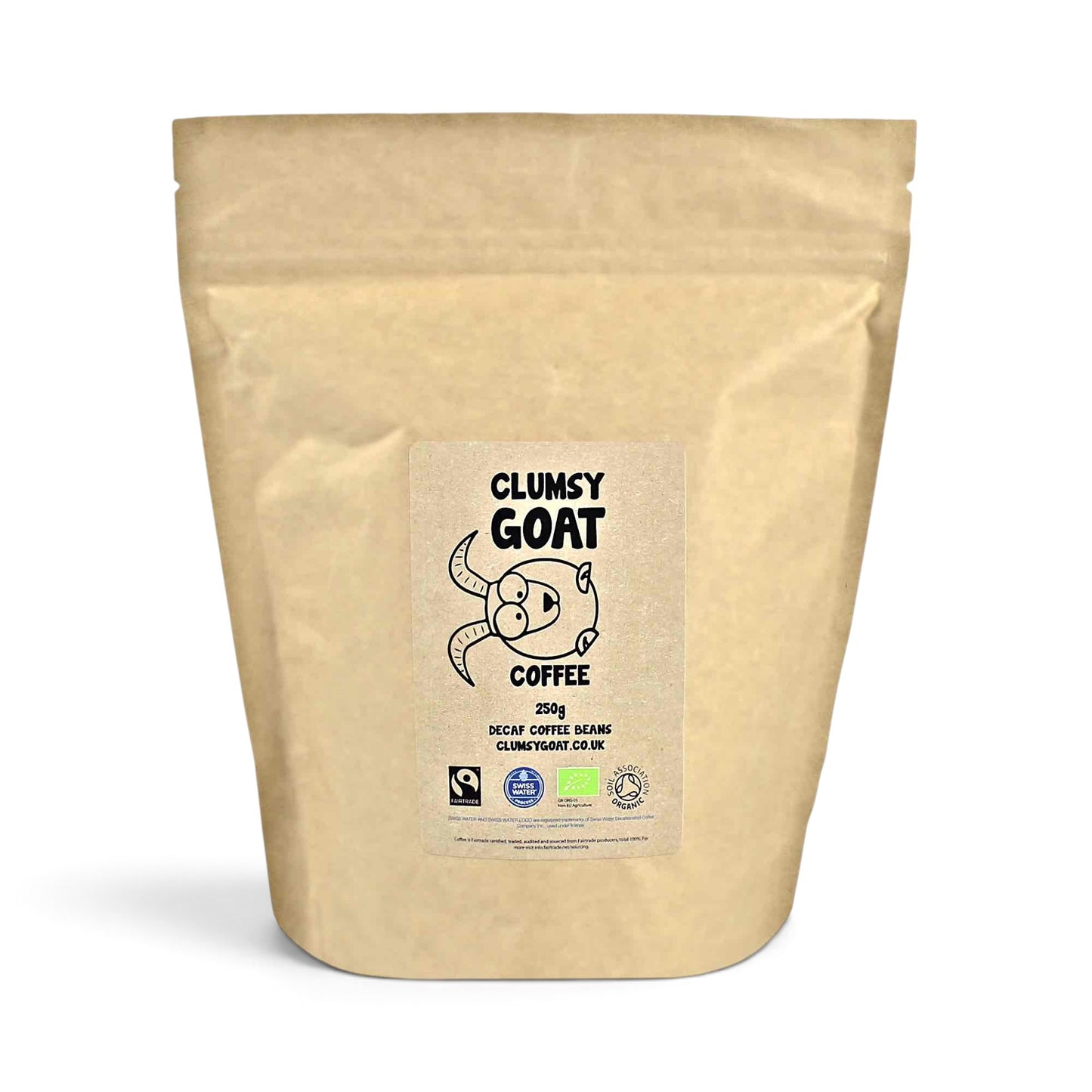 Clumsy Goat Fairtrade Organic Swiss Water Process Peruvian Decaf Coffee Beans
