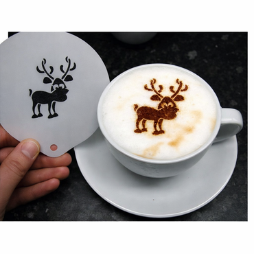 Reindeer Hot Chocolate Coffee Stencil