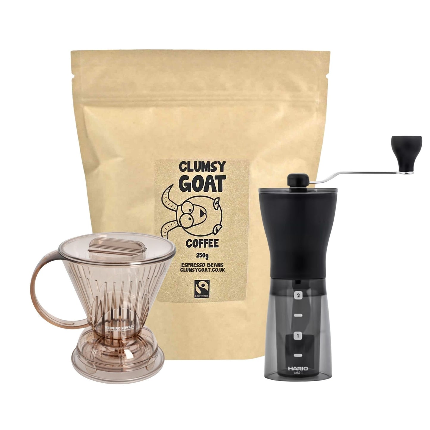 The Clever Coffee Bundle - Dripper + Grinder + Coffee Bundle