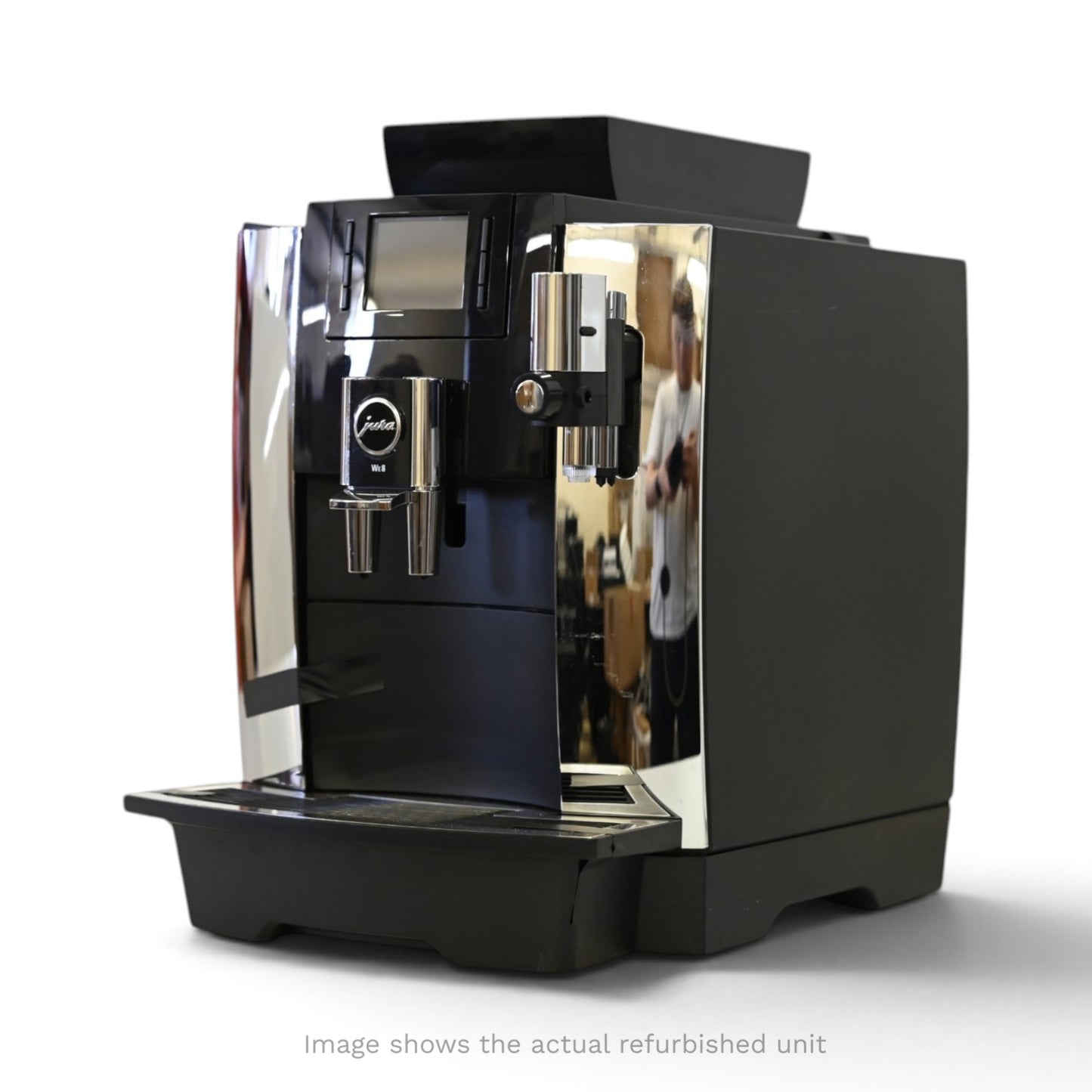 Jura WE8 Bean to Cup Coffee Machine + 1L Milk Cooler - 40 CPD (Refurbished)