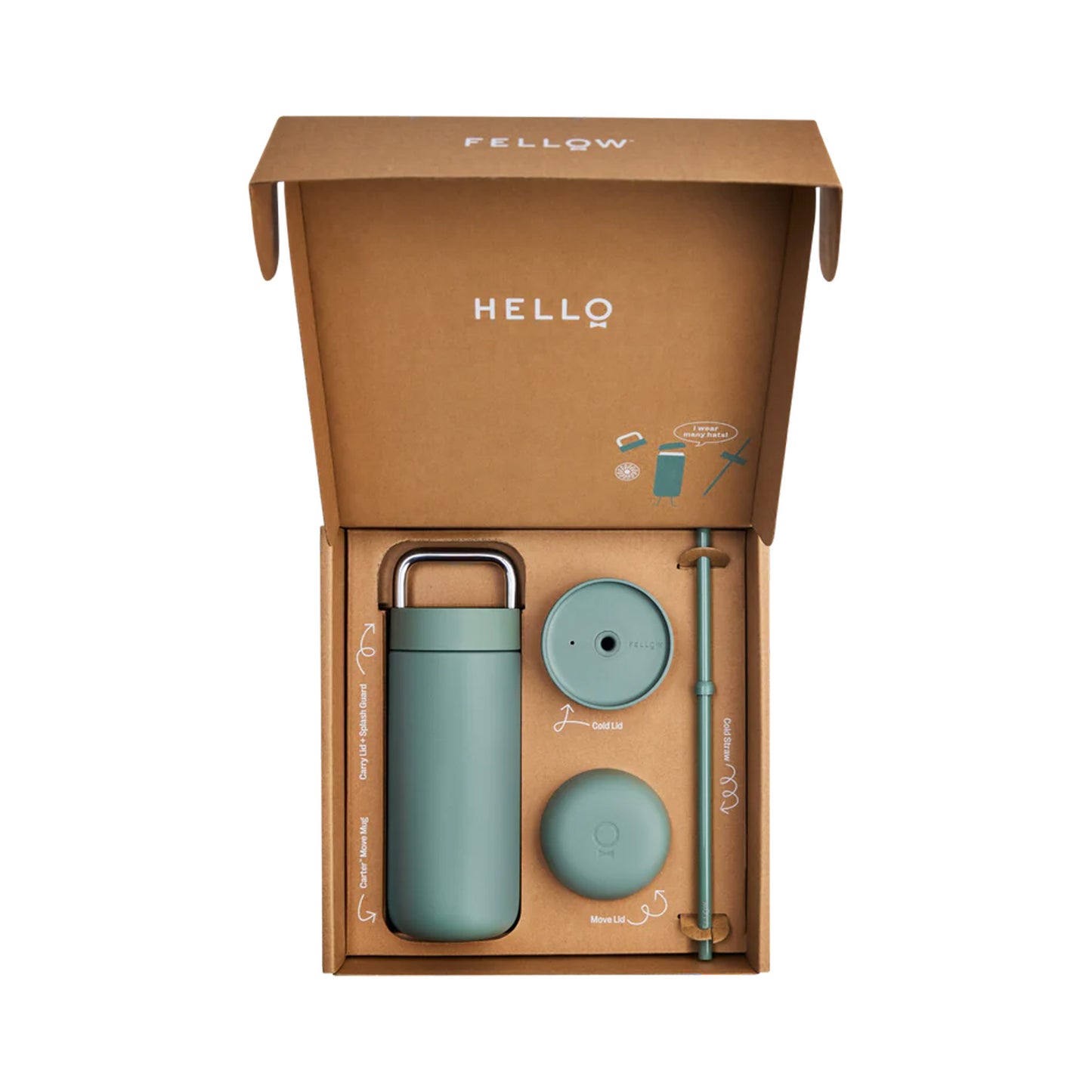 Fellow Carter 3-in-1 Sip System V2 – Spill-Proof Lids for Coffee & Cold Drinks